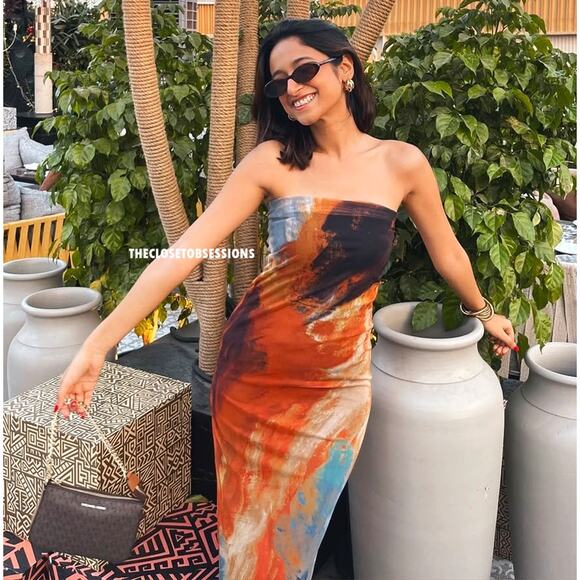 ZARA Multicolor Strapless Fitted Midi Dress NWT | Mesh Tulle | Size M - Picture 9 of 16